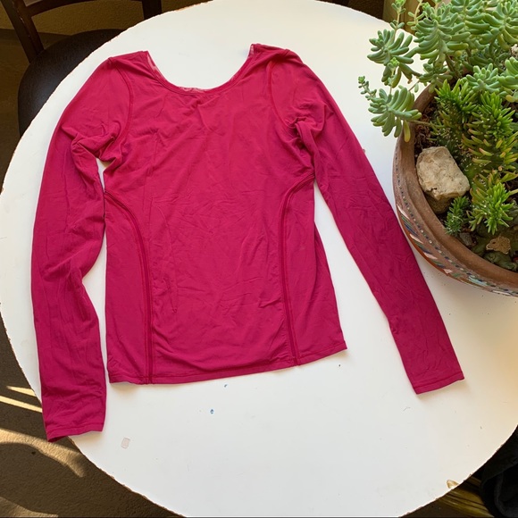 lululemon athletica Tops - Lululemon Align and Define Long Sleeve tee Fuschia